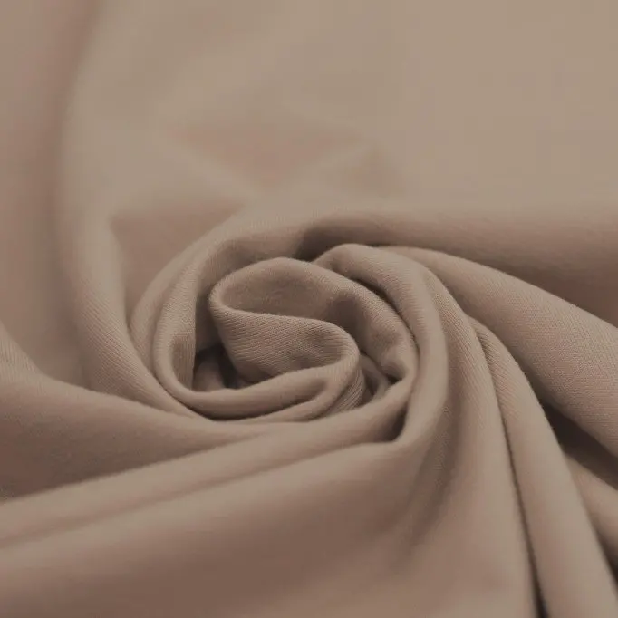 Bomuldsjersey Stof Taupe - (Bomuld Jersey Stof)