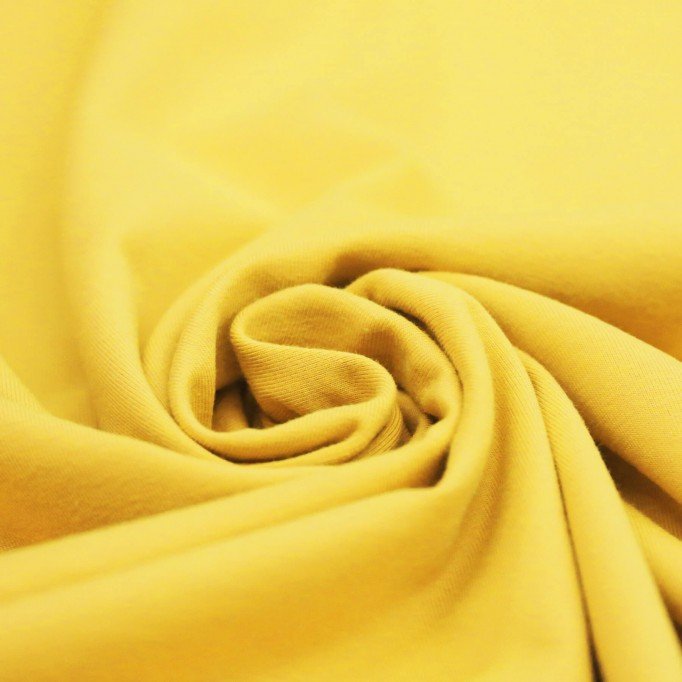 Tessuto Jersey Di Cotone Lycra Giallo - (Tessuto Jersey Di Cotone)