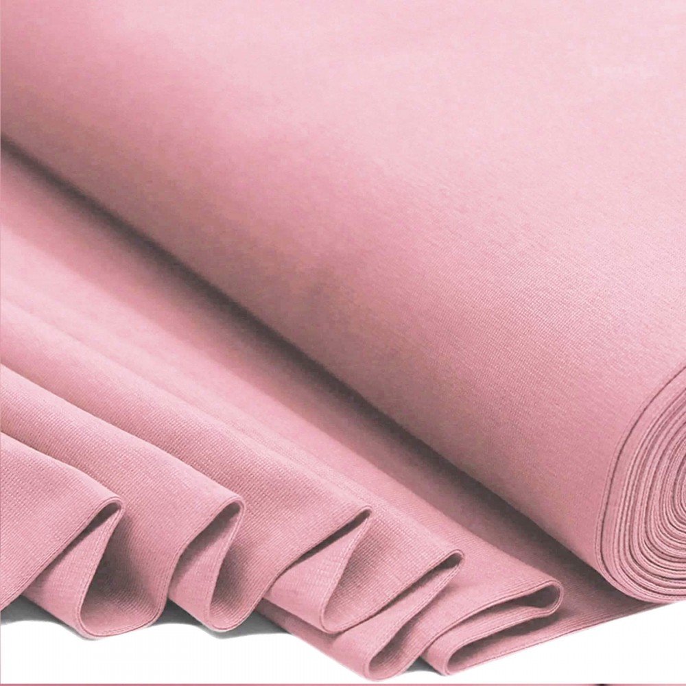 Tissu Bord-Côtes Vintage Rose - Bord-Côtes Souple en Coton Tissu Bord-Côtes Vintage Rose - (Tissu Bord-Côtes )