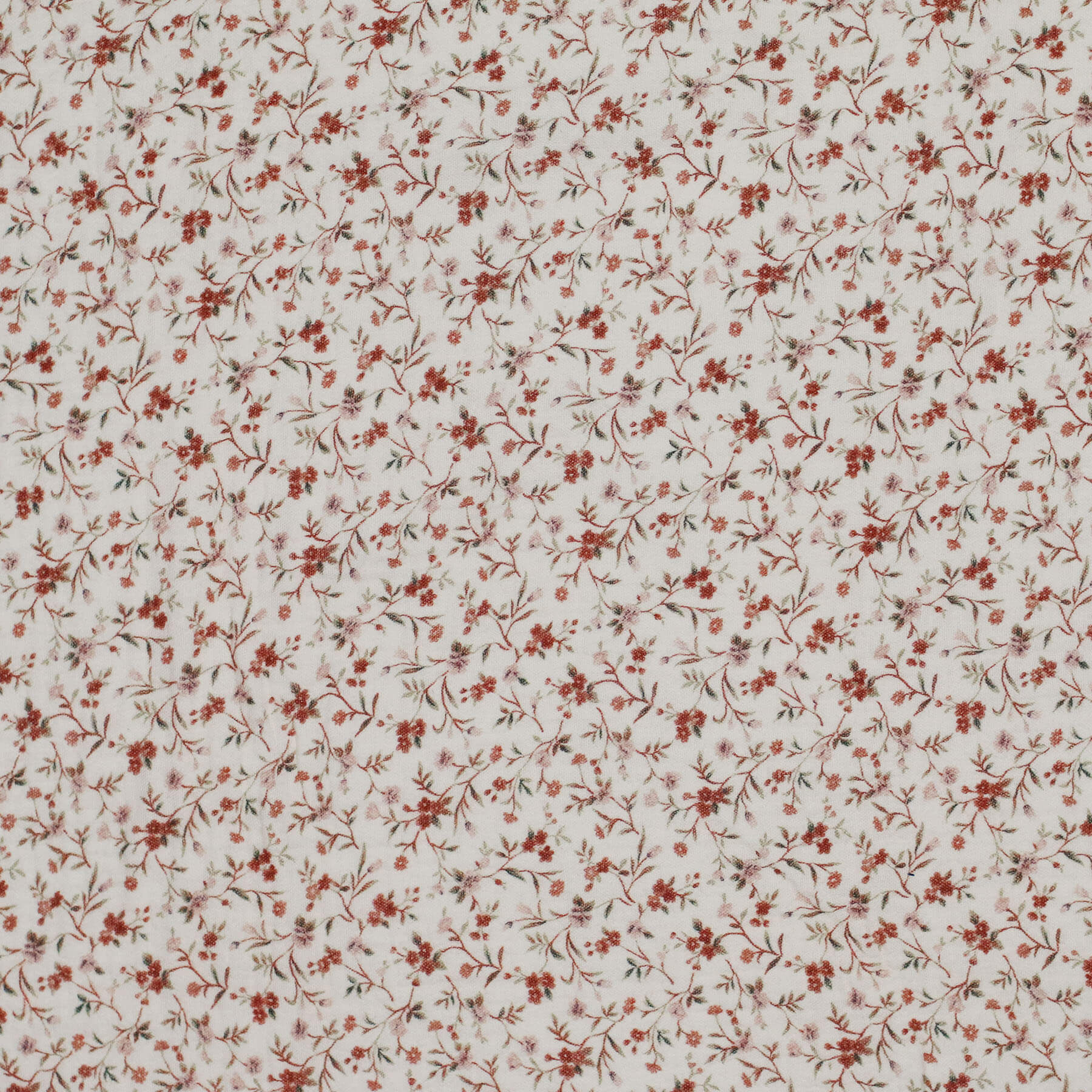 Hydrofiel Stof Digitale Print - Beige Romantische Bloem