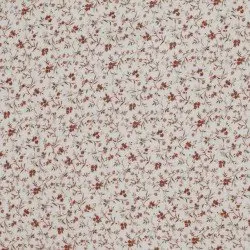 Double Gauze Fabric Digital Print - Beige Romantic Flower Double Gauze Fabric Digital Print - Beige Romantic Flower