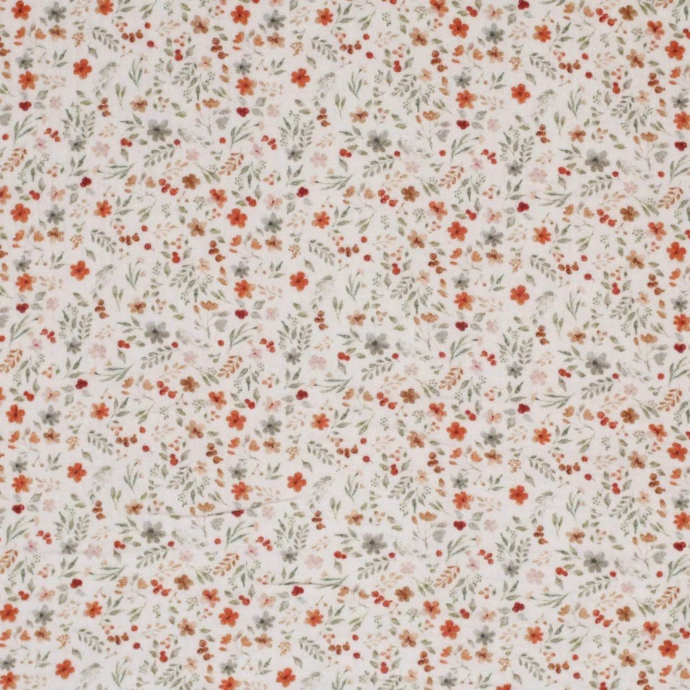 Tessuto Doppia Garza Stampa Digitale - Collage Di Fiori Beige Tessuto Doppia Garza Stampa Digitale - Collage Di Fiori Beige - (Tessuti Bambini)