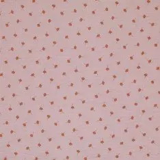 Double Gauze Fabric Printed - Clover Leaf Nude Pink Double Gauze Fabric Printed - Clover Leaf Nude Pink