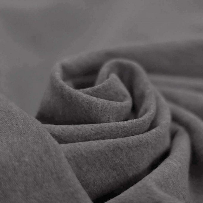 French Terry Stof Donker Grijs Gemeleerd - (Sweatshirt Stoffen)