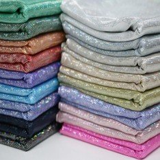 Hologram Lycra Fabric (Shattered Glass) Silver Grey