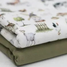 Jersey Cotton Fabric Digital Print - Countryside