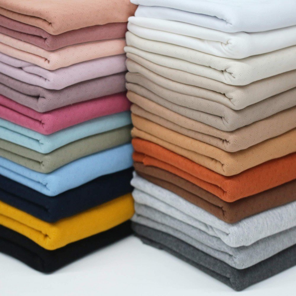 Pointoille Bomuldsjersey Stof (Mini) Sort
