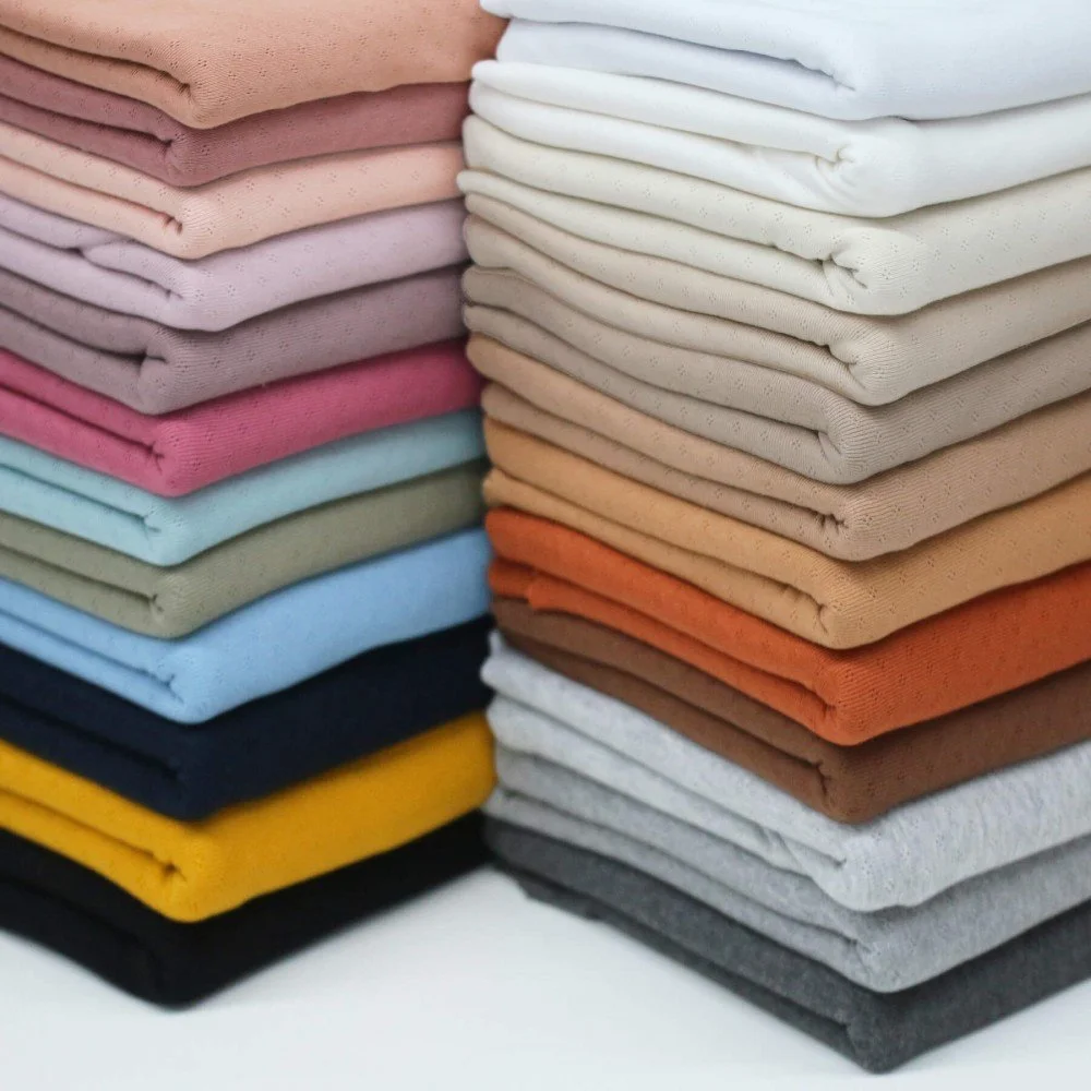 Pointelle Jersey Stof (Mini) Zwart