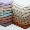 Pointelle Jersey Stof (Strepen) Pastel Lila - (Jersey Stoffen)