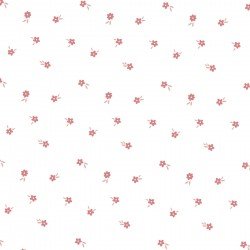 Rib Jersey Stof - Ditsy Bloem Ecru