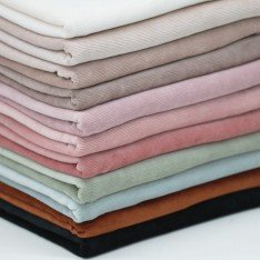 Small Knitted Corduroy Jersey Fabric Cognac