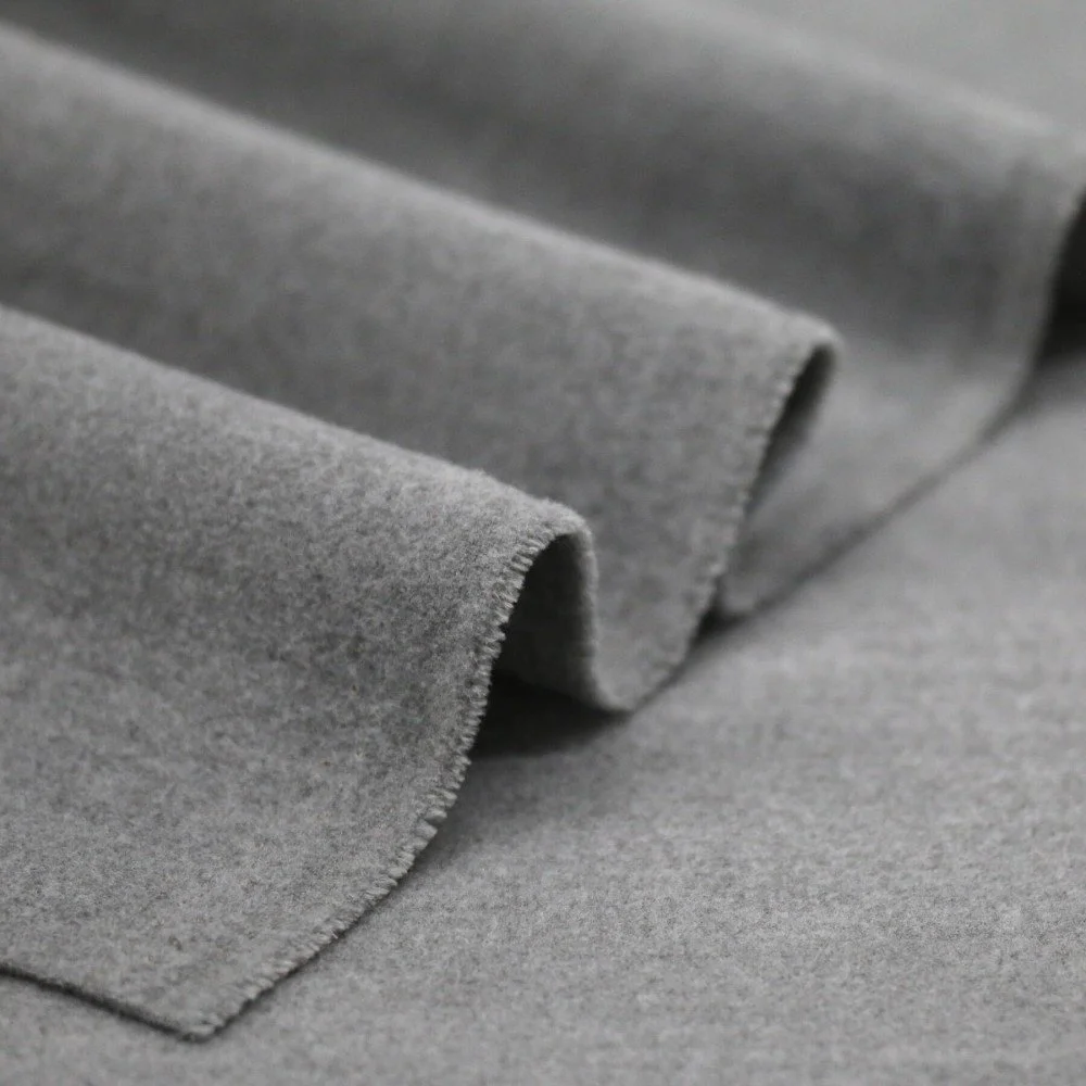 Stretch Coat Fabric (Flannel Brush) Light Grey Melange Stretch Coat Fabric (Flannel Brush) Light Grey Melange