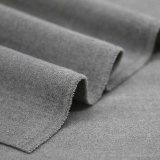 Stretch Coat Fabric (Flannel Brush) Light Grey Melange