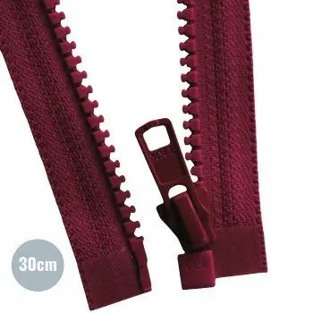 VISLON Cerniera Lampo Divisibile YKK Bordeaux (048) Scuro 30CM 