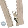 VISLON Divisible Zipper YKK Dark Beige (128) 60CM
