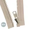 VISLON Deelbare Bloktand Rits YKK Donker Beige (128) 80CM