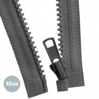 VISLON Zamki Błyskawiczne Rozdzielczy YKK Ciemny Szary (306) 40CM VISLON Zamki Błyskawiczne Rozdzielczy YKK Ciemny Szary (306) 40CM