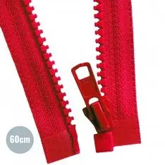 VISLON Deelbare Bloktand Rits YKK Donker Rood (059) 60CM