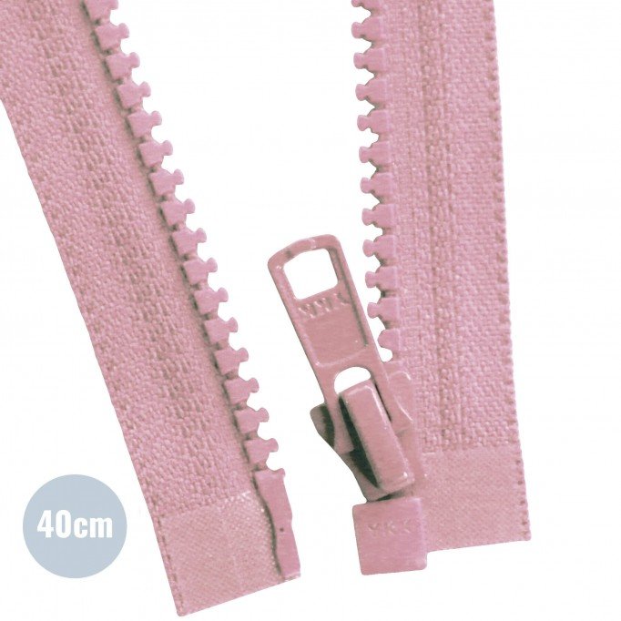 VISLON Divisible Zipper YKK Vintage Pink 40CM - (Zippers YKK)