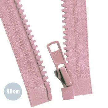 VISLON Divisible Zipper YKK Vintage Pink (377) 90CM