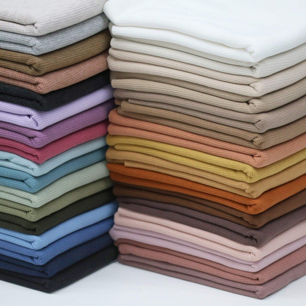 Waffle Knit Jersey Fabric Olive - (Jersey Fabrics)