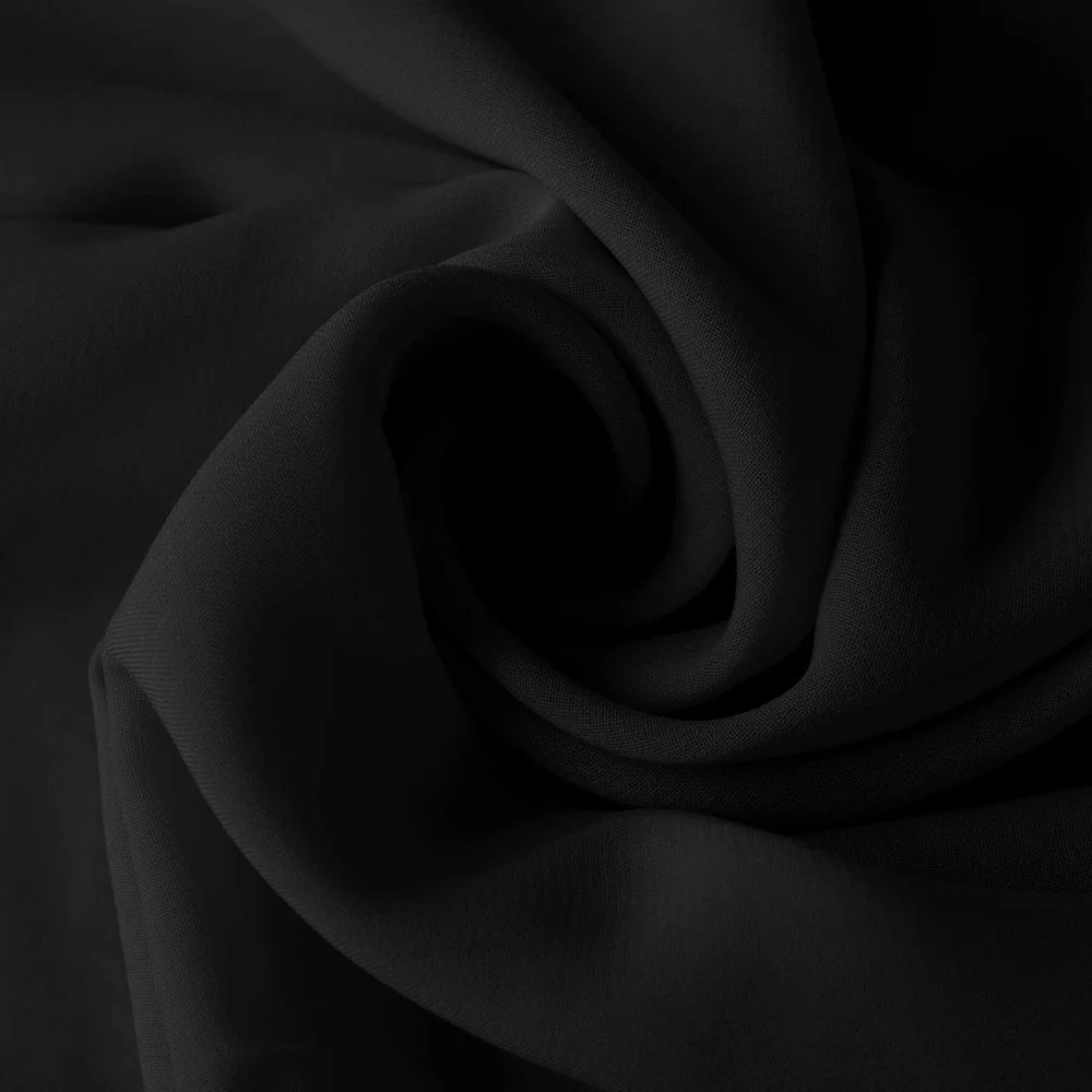 Chiffon Fabric Black