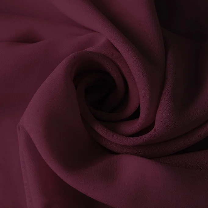 Chiffon Stof Bordeaux - (Chiffon Stoffen )