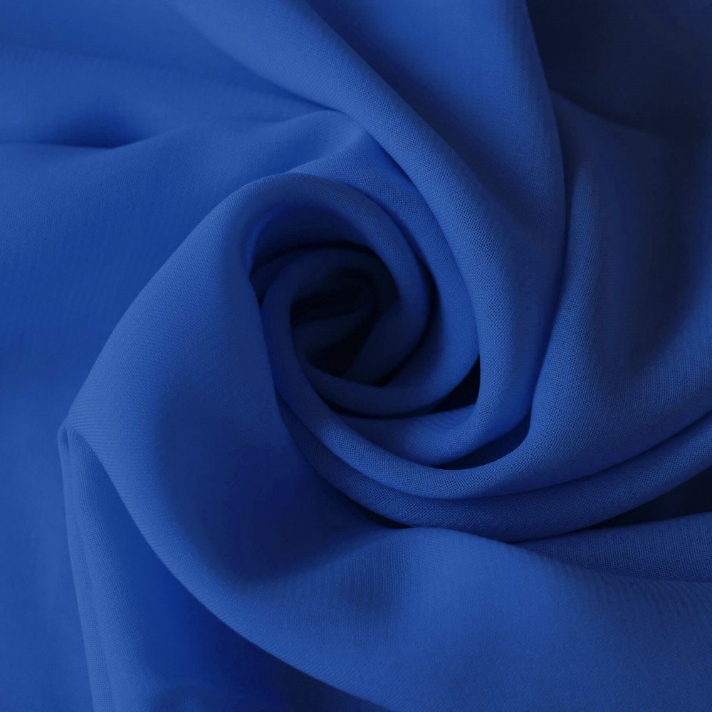 Chiffon Stoff Kobalt 