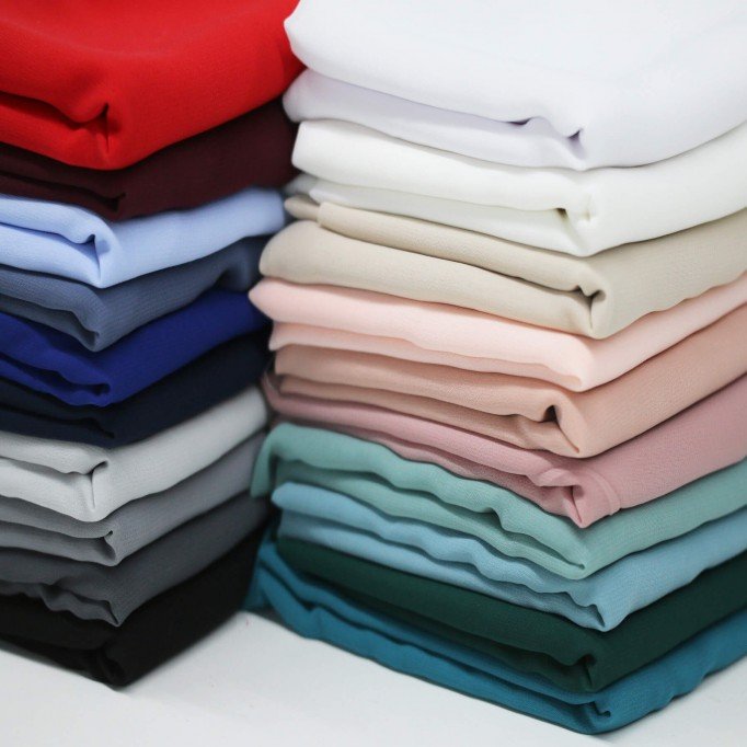 Chiffon Stof Zwart - (Chiffon Stoffen )