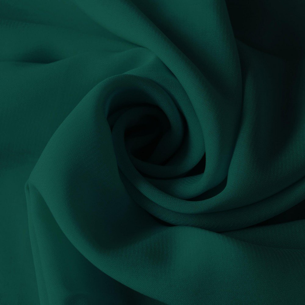 Chiffon Stoff Dunkelgrün 