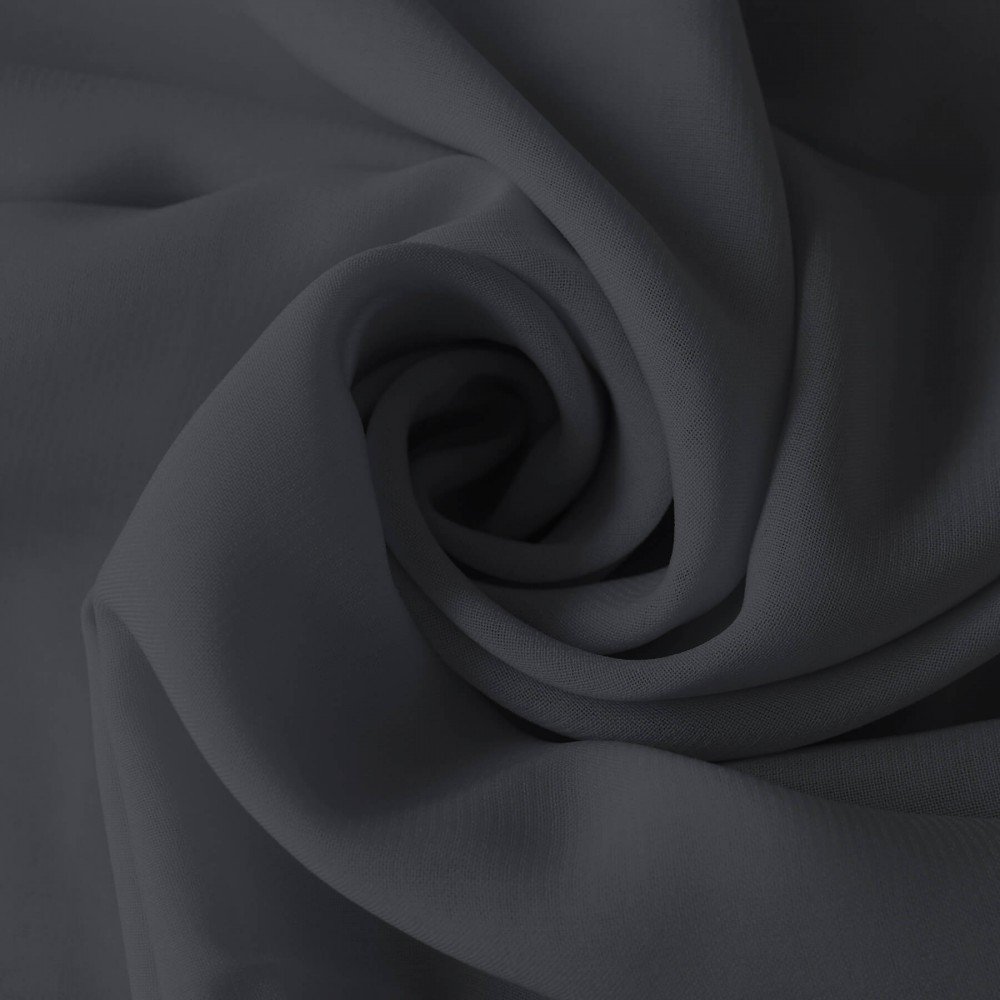 Chiffon Fabric Dark Grey