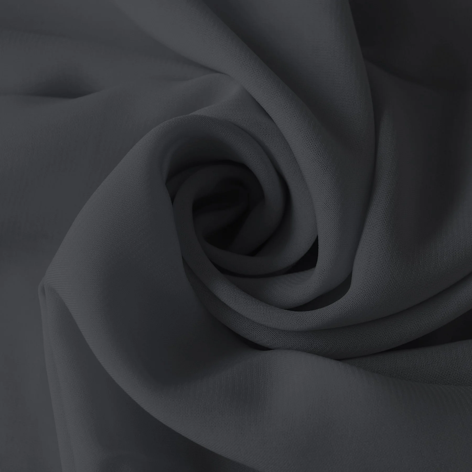 Chiffon Stof Donker Grijs