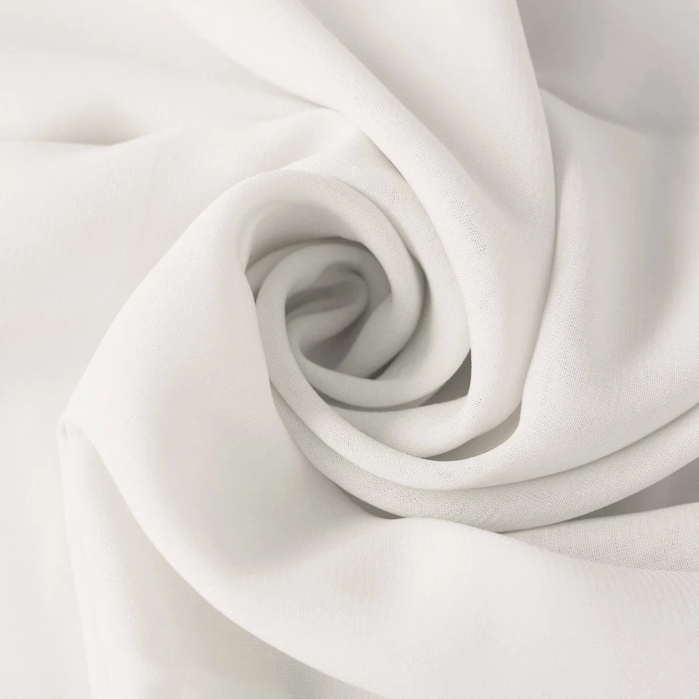 Chiffon Stoff Ecru 