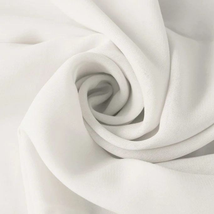 Chiffon Stoff Ecru  - (Chiffon Stoffe)