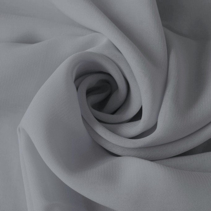 Chiffon Stoff Grau - (Chiffon Stoffe)