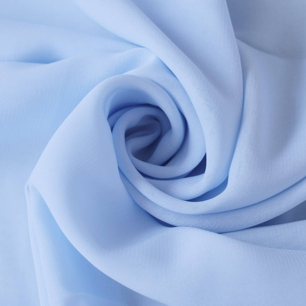Chiffon Stoff Hell Blau 