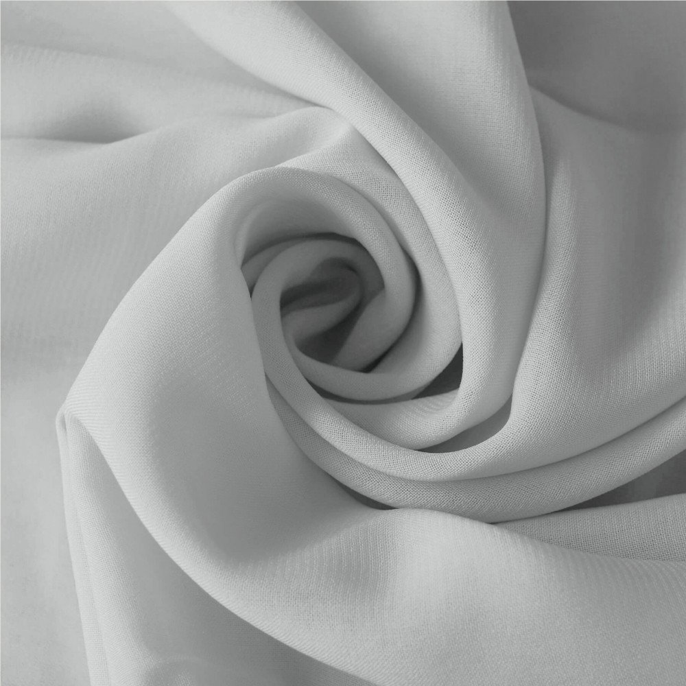 Chiffon Stoff Hellgrau