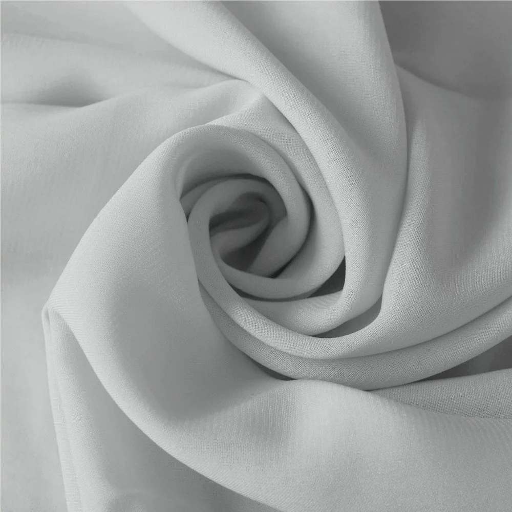 Chiffon Stoff Hellgrau