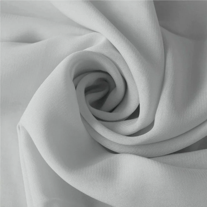 Chiffon Stof Licht Grijs - (Chiffon Stoffen )