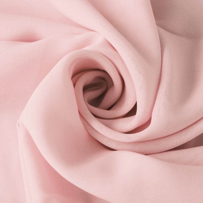 Chiffon Stof Rose - (Chiffon Stoffen )