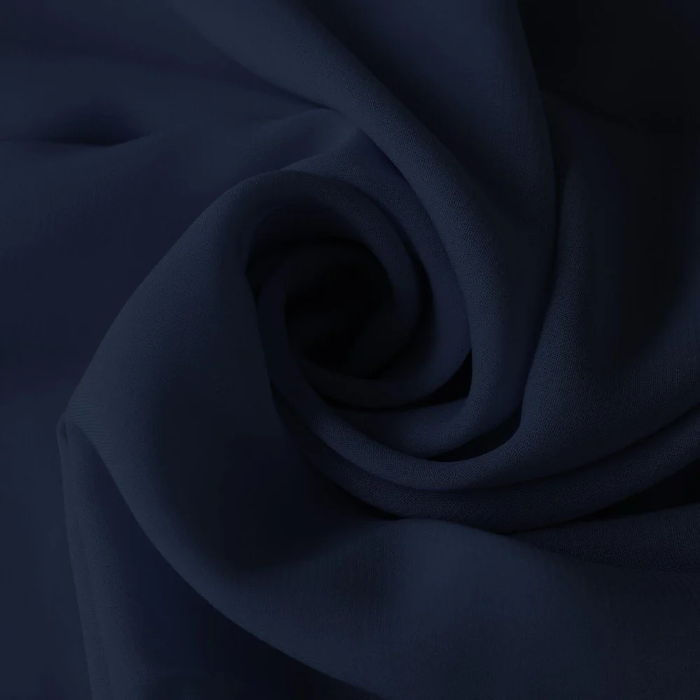 Chiffon Stoff Marineblau 