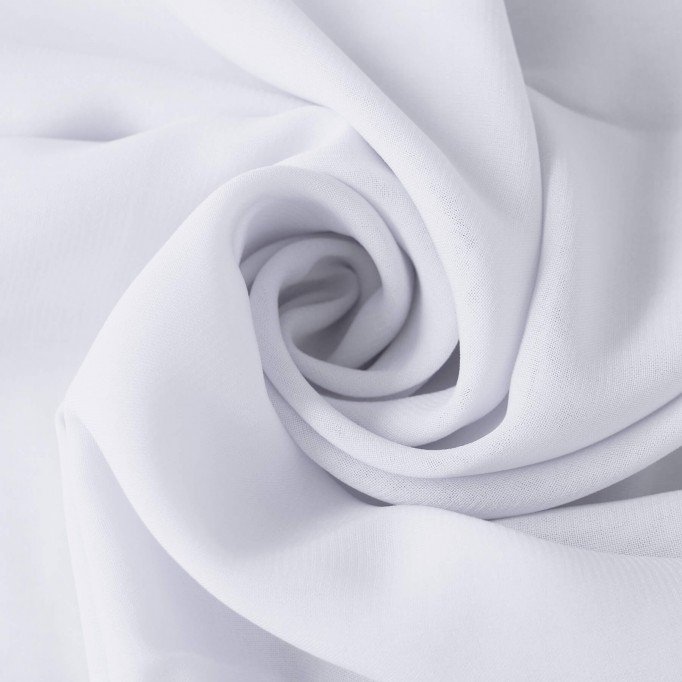 Chiffon Stoff Weiß  - (Chiffon Stoffe)