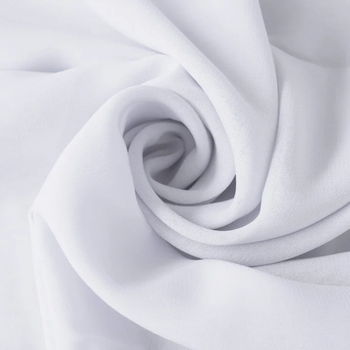 Chiffon Stoff Weiß  - (Chiffon Stoffe)