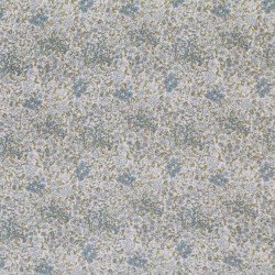Tessuto Doppia Garza Stampa Digitale - Miscela Di Fiori Jeans Blu
