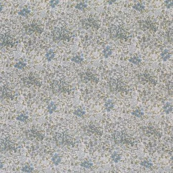 Tessuto Doppia Garza Stampa Digitale - Miscela Di Fiori Jeans Blu Tessuto Doppia Garza Stampa Digitale - Miscela Di Fiori Jeans Blu