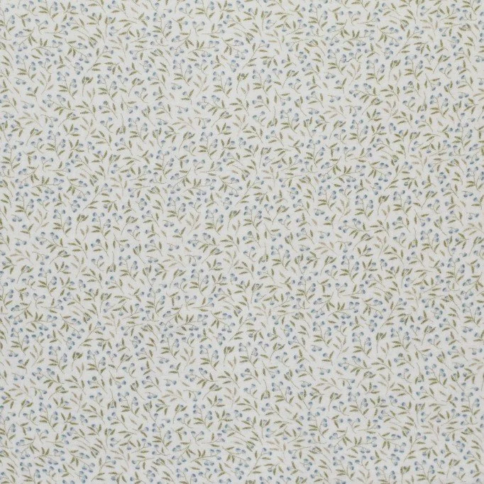Tessuto Doppia Garza Stampa Digitale - Pianta Di Bacche Blu - (Tessuti Bambini)