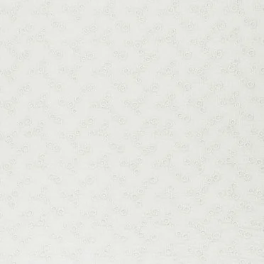 Musselin Stof Broderet - Millefleurs Råhvid Musselin Stof Broderet - Millefleurs Råhvid - (Børnestoffer)