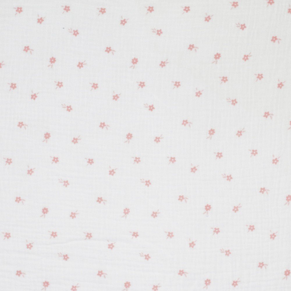 Baumwoll Musselin Stoff Bedruckt - Ditsy Blume Ecru Baumwoll Musselin Stoff Bedruckt - Ditsy Blume Ecru