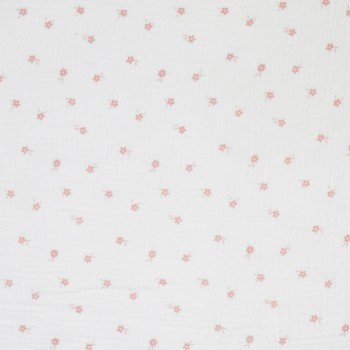 Tessuto Doppia Garza Stampato - Ditsy Fiore Ecru Tessuto Doppia Garza Stampato - Ditsy Fiore Ecru