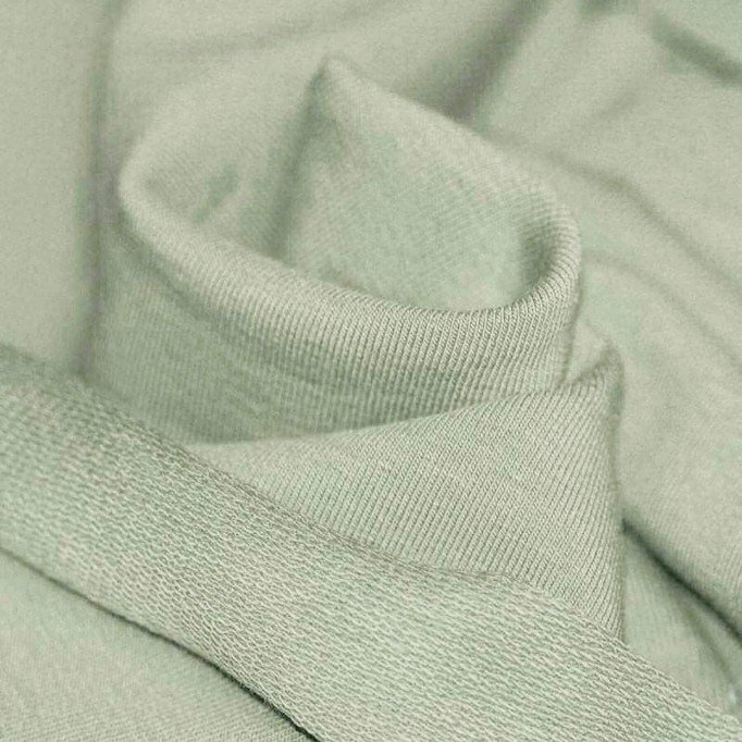 Dresówka Pętelkowa French Terry Zakurzona Zieleń Dresówka Pętelkowa French Terry 